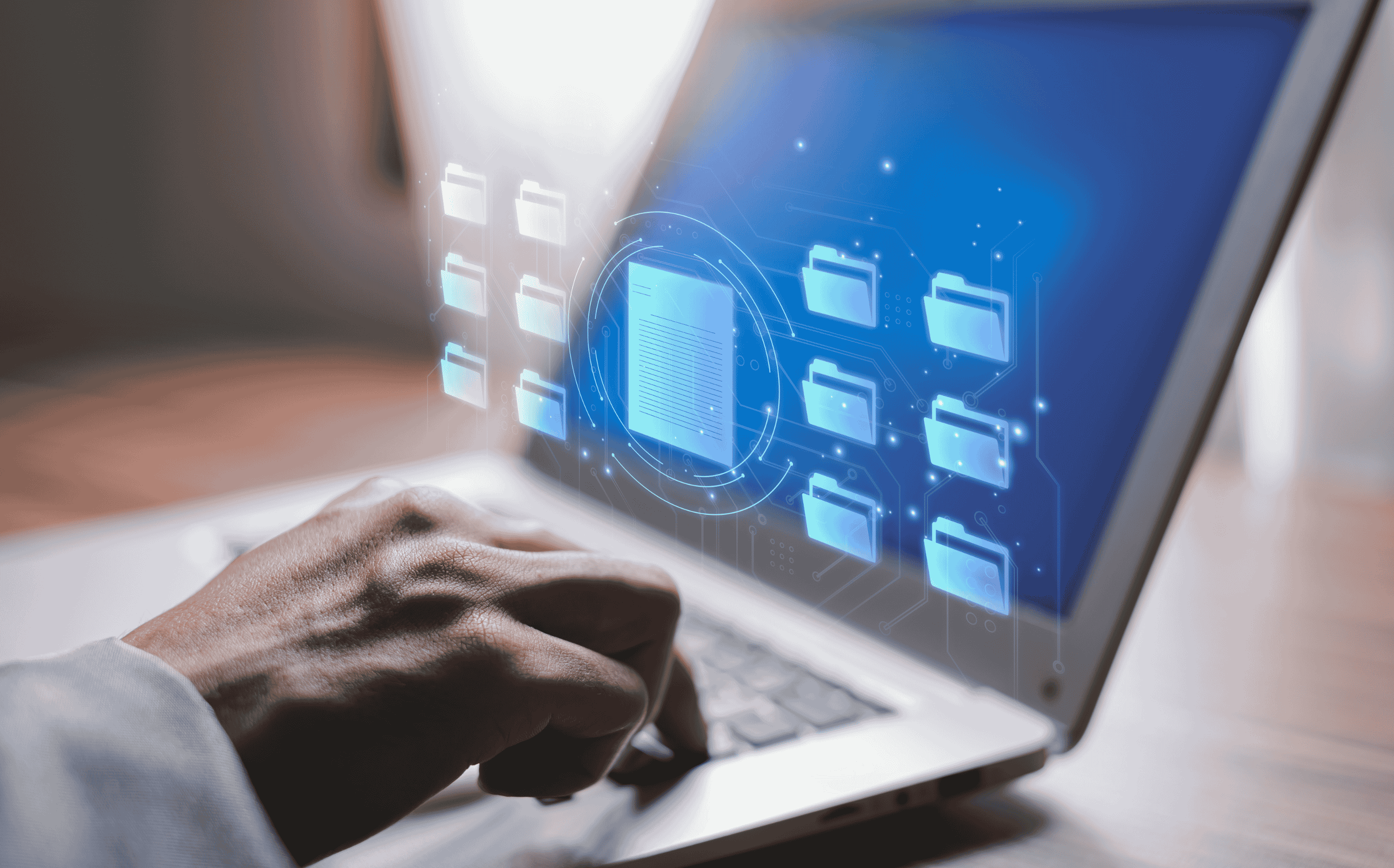 Folders and document organization interface